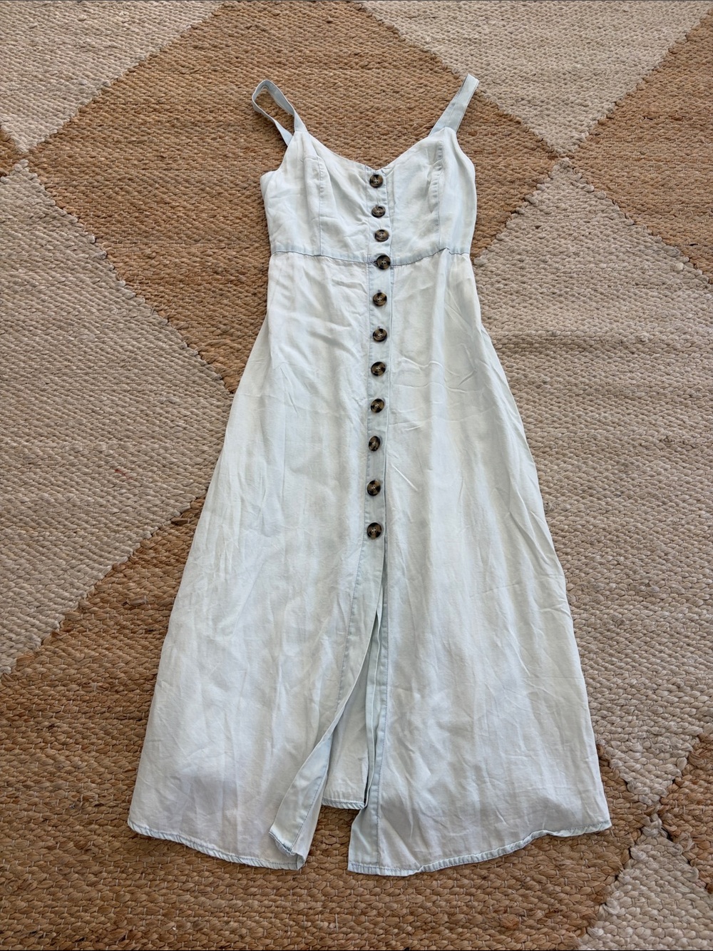Japna chambray button-front midi sundress